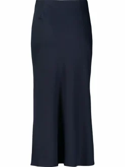 Vera Mont Röcke<Damen Satinrock marine blau uni