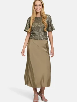 Damen Vera Mont Röcke>Damen Satinrock