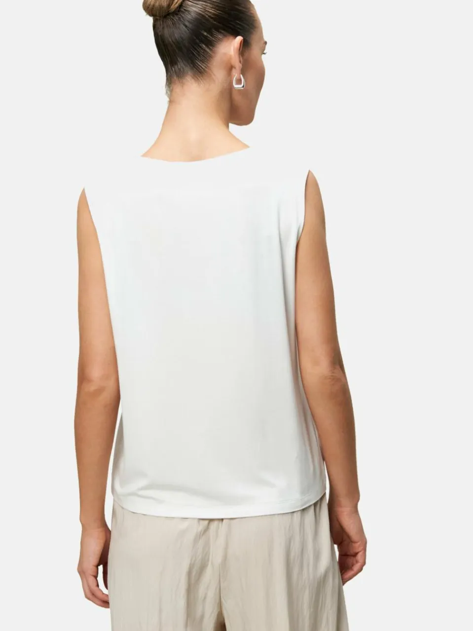 zero Shirts & Tops<Damen Satinshirt weiß uni