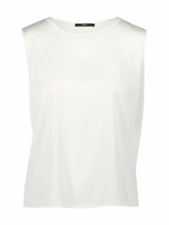 zero Shirts & Tops<Damen Satinshirt weiß uni