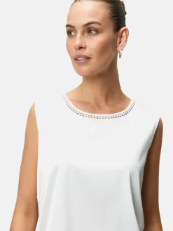 zero Shirts & Tops<Damen Satinshirt weiß uni