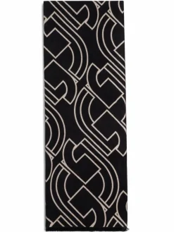 comma Schals & Tücher<Damen Schal schwarz beige gemustert