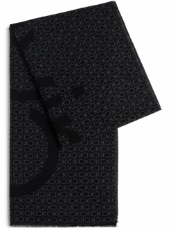 Calvin Klein Schals & Tücher<Damen Schal schwarz grau gemustert