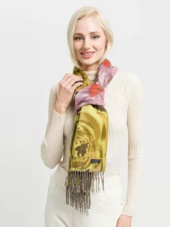 Fraas Schals & Tücher<Damen Schal khaki gemustert