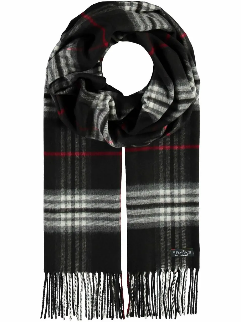 Fraas Schals & Tücher<Damen Schal schwarz kariert