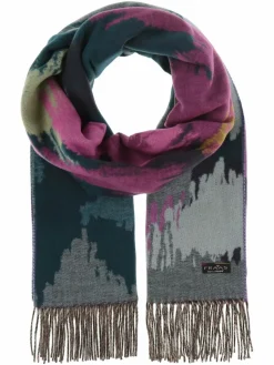 Fraas Schals & Tücher<Damen Schal petrol gemustert