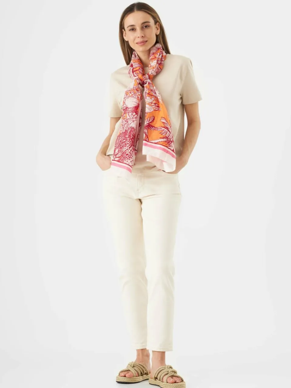 Codello Schals & Tücher<Damen Schal orange bedruckt