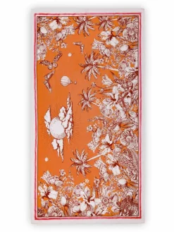 Codello Schals & Tücher<Damen Schal orange bedruckt