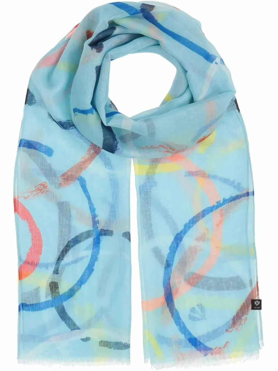 Fraas Schals & Tücher<Damen Schal hellblau gemustert