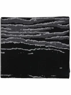 Opus Schals & Tücher<Damen Schal - Azebri schwarz grau gemustert