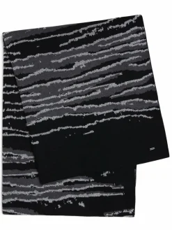 Opus Schals & Tücher<Damen Schal - Azebri schwarz grau gemustert