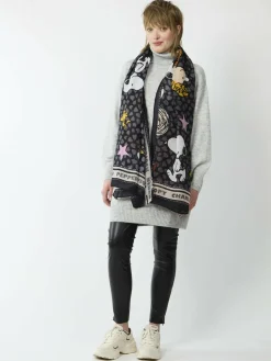 Codello Schals & Tücher<Damen Schal - PEANUTS schwarz bedruckt