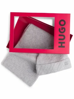 HUGO Mützen & Hüte<Damen Schal und Mütze - Sarmi_Set hellgrau uni