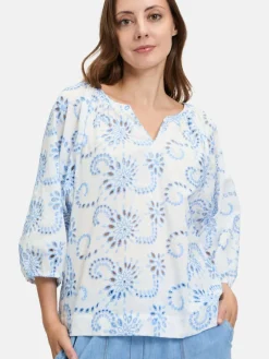 Betty & Co Blusen<Damen Schlupfbluse blau gemustert