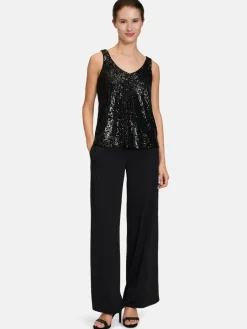 Vera Mont Hosen<Damen Schlupfhose schwarz uni