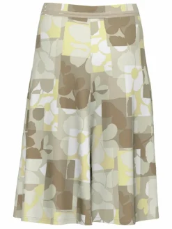 Frank Walder Röcke<Damen Schlupfrock beige mehrfarbig gemustert
