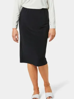 Goldner Röcke<Damen Schlupfrock - Kombistarker Schlupfrock schwarz uni