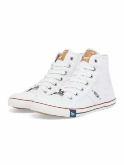 Mustang Schnürschuhe<Damen Schuhe weiß uni