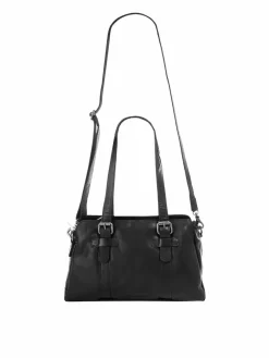 Spikes & Sparrow Taschen & Rucksäcke<Damen Schultertasche schwarz uni