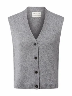 Marc O'Polo Jacken & Westen|Pullover & Strickjacken<Damen Schurwoll-Weste grau meliert