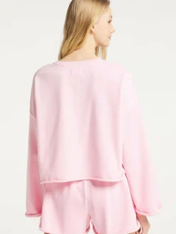 MyMo Sweatshirts & Sweatjacken<Damen Set rosa gemustert