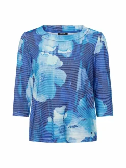 Olsen Sweatshirts & Sweatjacken<Damen Shirt - Ocean Breeze royal hellblau gemustert