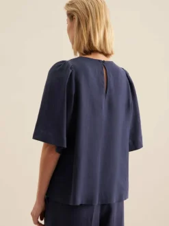 Seidensticker Blusen<Damen Shirtbluse - Uni blau uni