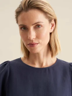 Seidensticker Blusen<Damen Shirtbluse - Uni blau uni