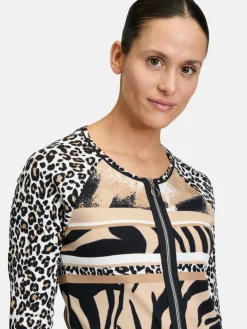 Betty Barclay Sweatshirts & Sweatjacken<Damen Shirtjacke mehrfarbig schwarz gemustert