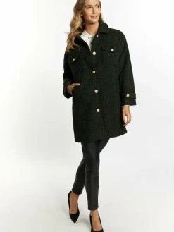 Faina Blazer<Damen Shirtjacket tanne uni