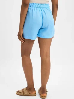 Marie Lund Hosen<Damen Shorts aus Leinen hellblau uni