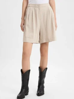 Damen Msch Copenhagen Hosen>Damen Shorts mit Leinen-Anteil - MSCHPennie Ginia