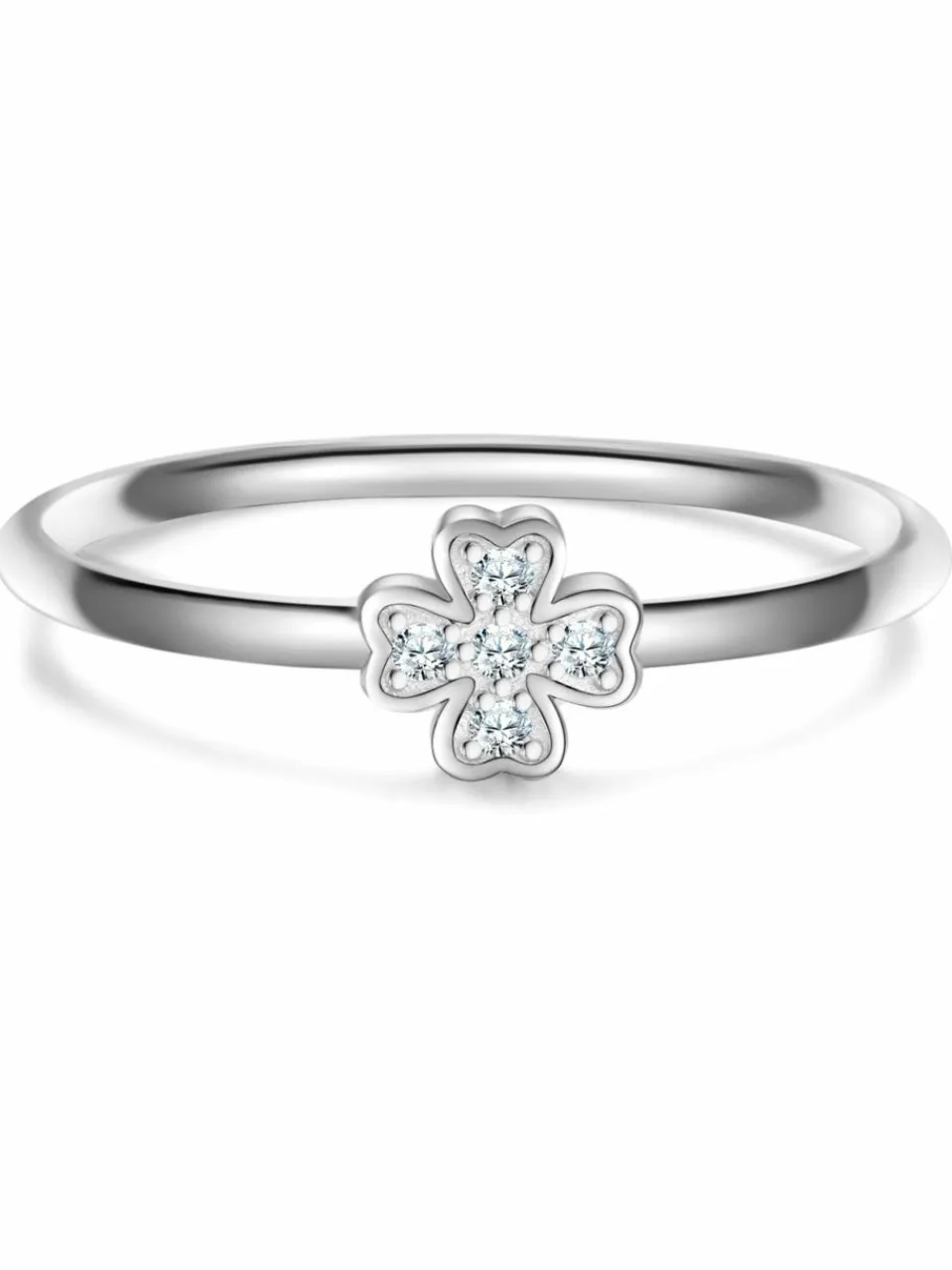 Damen Glanzstücke München Schmuck>Damen Silberring - Kleeblatt