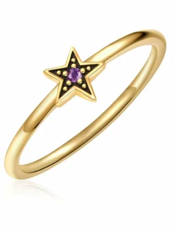 Glanzstücke München Schmuck<Damen Silberring - Stern gold uni