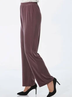 Goldner Hosen<Damen Slinky-Hose - Bequeme Slinky-Hose mit Schlupfbund lila uni