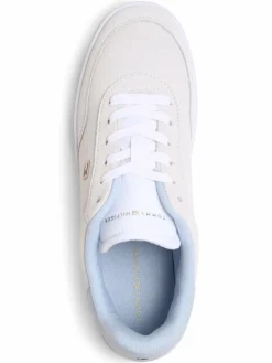 Tommy Hilfiger Sneaker<Damen Sneaker aus Leder weiß uni