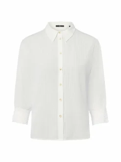 zero Blusen<Damen Sommerbluse weiß strukturiert