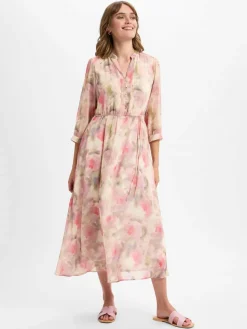 More & More Kleider<Damen Sommerkleid altrosa gemustert