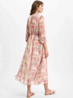 More & More Kleider<Damen Sommerkleid altrosa gemustert