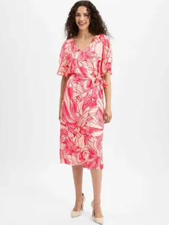 s.Oliver BLACK LABEL Kleider<Damen Sommerkleid pink rosa gemustert