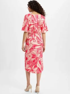 s.Oliver BLACK LABEL Kleider<Damen Sommerkleid pink rosa gemustert