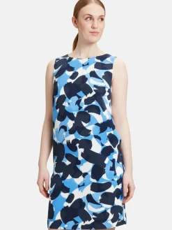Betty & Co Kleider<Damen Sommerkleid blau gemustert