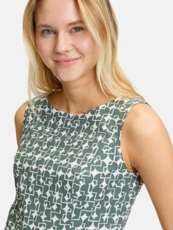 Vera Mont Kleider<Damen Sommerkleid grün gemustert