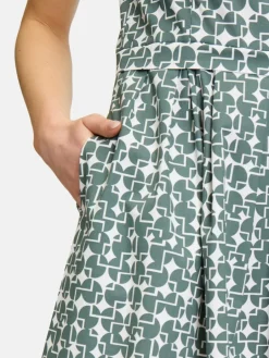 Vera Mont Kleider<Damen Sommerkleid grün gemustert