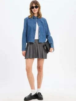 HUGO BLUE Kleider<Damen Sommerkleid - Norila weiß grau uni