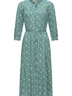 Ragwear Kleider<Damen Sommerkleid - Meve grün gemustert