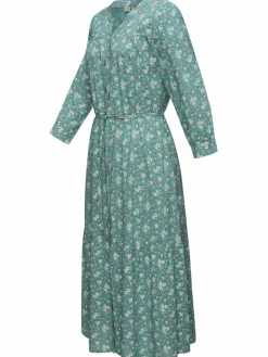 Ragwear Kleider<Damen Sommerkleid - Meve grün gemustert