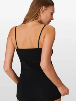 Schiesser Shirts & Tops<Damen Spaghettitop - 95/5 schwarz uni