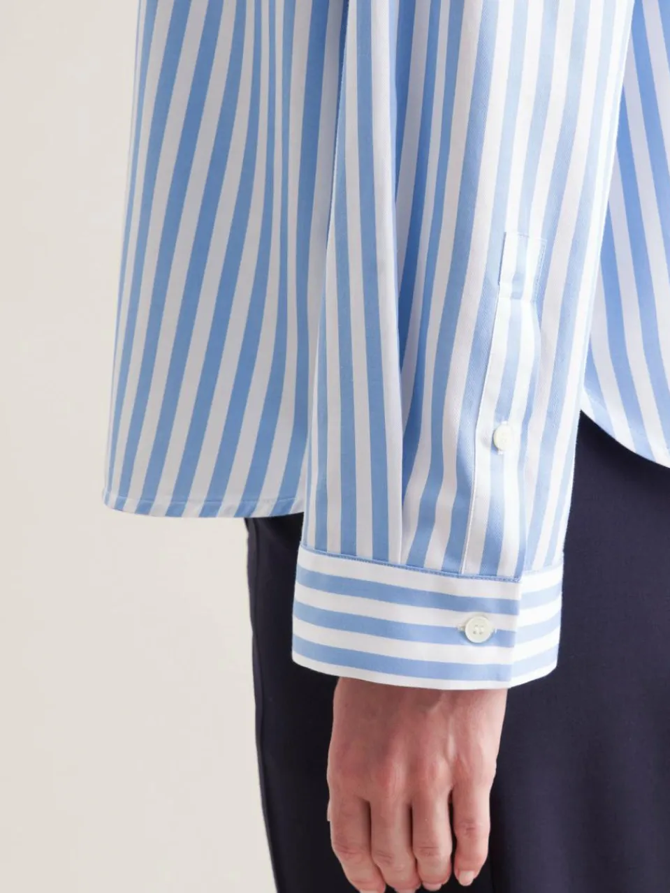 Seidensticker Blusen<Damen Stehkragenbluse - Gestreift blau gestreift