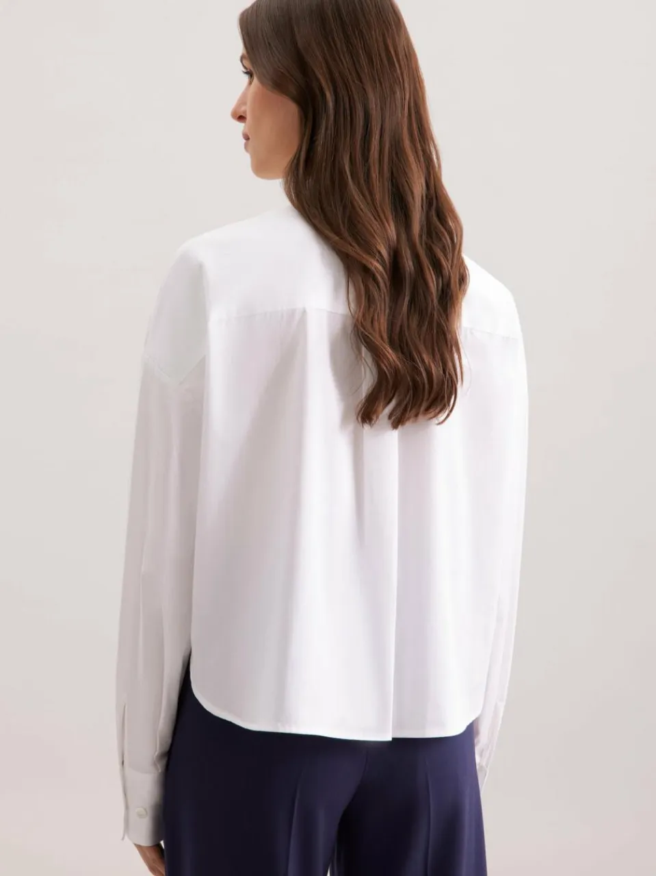 Seidensticker Blusen<Damen Stehkragenbluse - Uni weiß uni